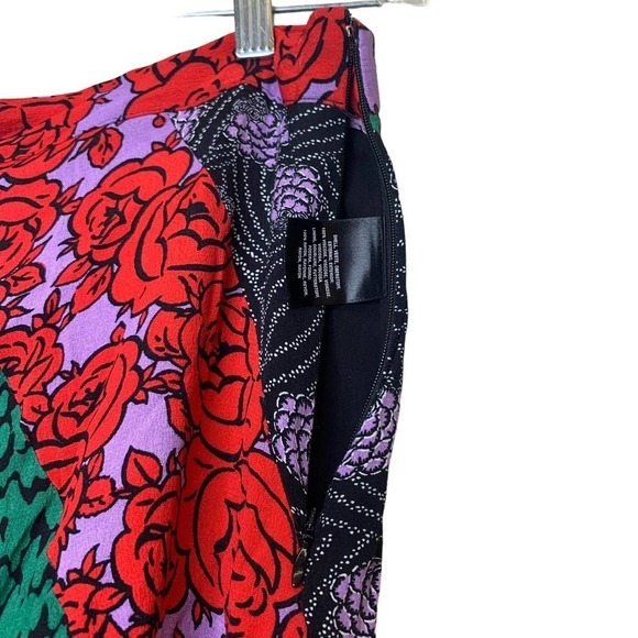 ANTHROPOLOGIE Maeve Foster Patch Work Skirt Bias Floral SZ 14 - Picture 7 of 10